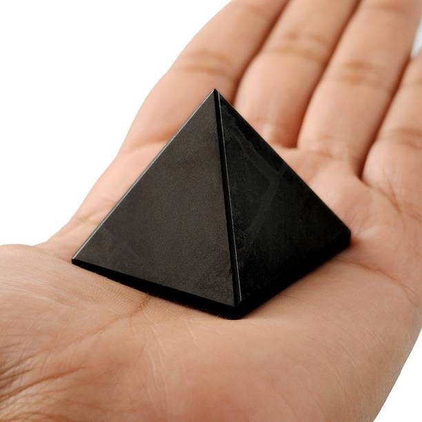 REIKI CRYSTAL PRODUCTS Black Tourmaline Pyramid Natural Crystal Pyramid 30-35 mm Reiki Healing Stone Pyramid For Vastu Correction And Increase Energy Decorative Showpiece  -  3 cm