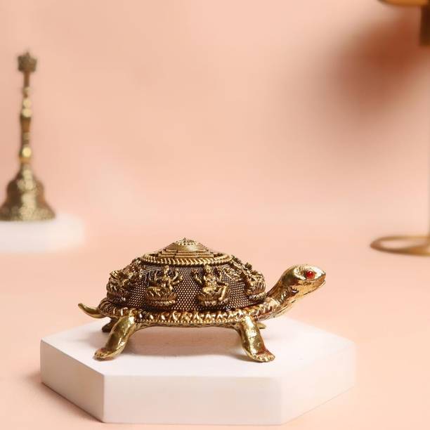 Akebi Shri Yantra On Tortoise 3.5 Inch वास्तु उपाय Decorative Showpiece  -  4.44 cm