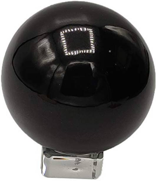 Plus Value Agate Tourmaline Ball Sphere for Protection for Negativity Decorative Showpiece  -  7.5 cm