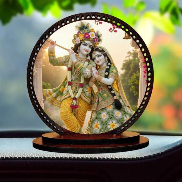 Artle Media Lord Radhe Krishna ji Idol for car Dashboard & Home Decorative Showpiece  -  7.62 cm