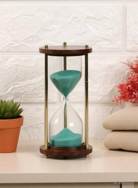 GOLA INTERNATIONAL sand timer green Decorative Showpiece  -  7 cm