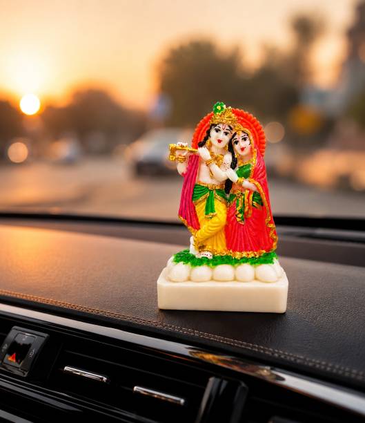 Shv SBBCO Divine Edge Radha Krishna Idol Janmashtami Decoration Murti Decorative Showpiece  -  10.7 cm