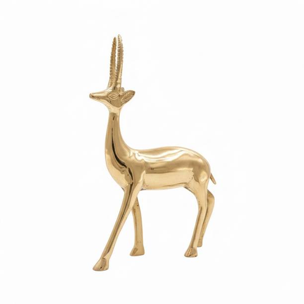 TREEMAISON Vastu Brass Big Deer/ Weight-840gm Approx/ Brass deer showpiece Decorative Showpiece  -  22.8 cm
