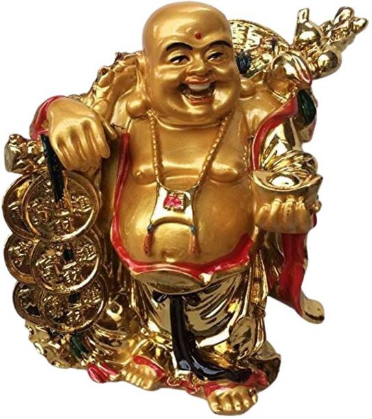 Ripe India Vastu Feng Shui Items | Laughing Buddha Gift Decorative Showpiece  -  12 cm