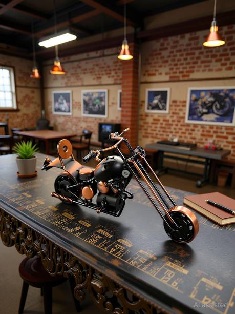 Spiaty Iron Motorcycle Decorative Showpiece  -  18 cm