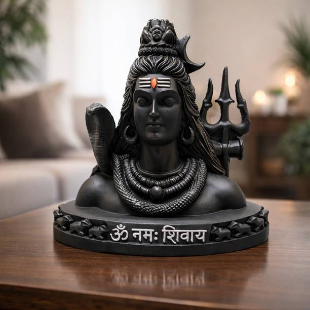 Adiguru Lord Adiyogi Shiva Idol with Trishul for Car Dashboard, Desk & Gift Decorative Showpiece  -  10 cm