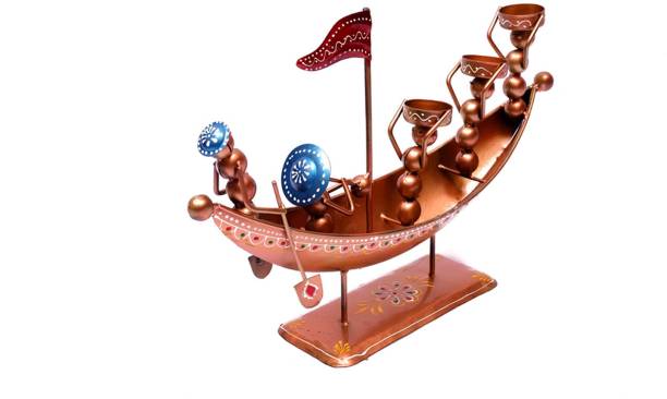 o my furniture Home decor Iron boat Decorative Showpiece  -  28 cm