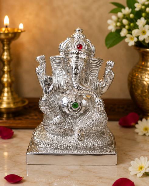 unique handicraft Lord Ganesha Idol 4 Inch Decorative Showpiece  -  10 cm