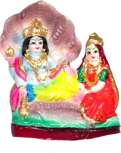 SUNINOW lakshmi vishnu god idol | vishnu laxmi idol Decorative Showpiece  -  9 cm