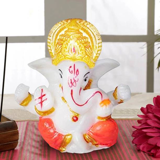 DULI Lord Ganesha Idol for Home Decoration| Ganesha Showpiece|Ganesha Murti Decorative Showpiece  -  7 cm