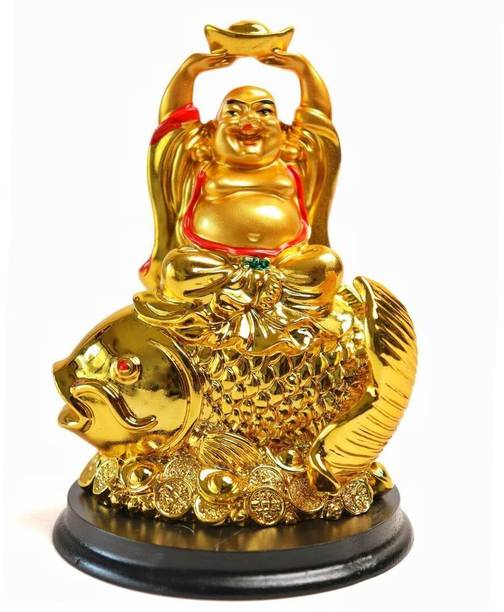 The Spiritual Living Laughing Buddha | 4 Inch Laughing Buddha Statue for Money | Vastu Feng Shui Item Decorative Showpiece  -  10.2 cm