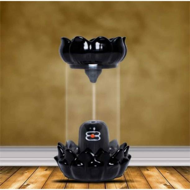 shivsom Glass Shivling Backflow Smoke Fountain with10Cones HOME DECOR Decorative Showpiece  -  25 cm