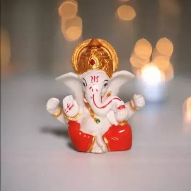 mithu Lord Ganesha Idols for home decor|God idols for car dashboard Decorative Showpiece  -  9 cm