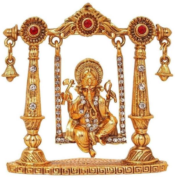 Ratna Ganesh Murti God Shri Ganesh Car Dashboard Statue Lord Ganesha Idol Bhagwan Ganpati Spiritual Puja Vastu Figurine - Religious Murti Pooja Gift Item / Temple / Home Décor Decorative Showpiece Decorative Showpiece Decorative Showpiece  -  7 cm
