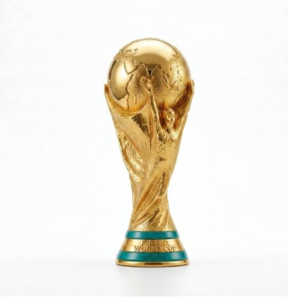 POOJAENTERPRISE World Cup Trophy Replica Gold Finish Decorative Showpiece  -  20 cm