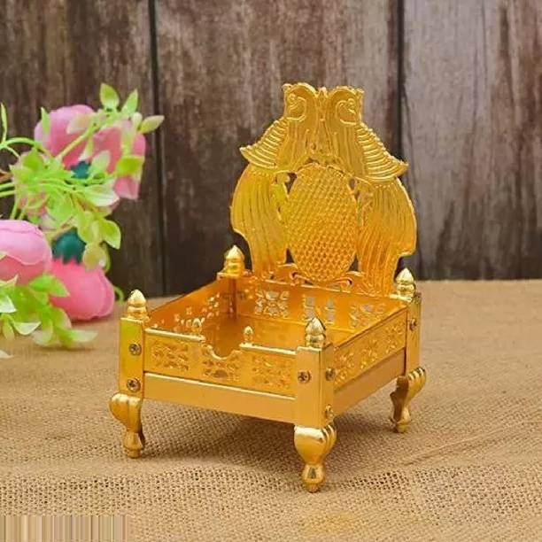 Rci Handicrafts Laddu Gopal Gold Singhasan Ladu gopal ji singhasan For 0,1,2,3 No Gopal ji Decorative Showpiece  -  13 cm