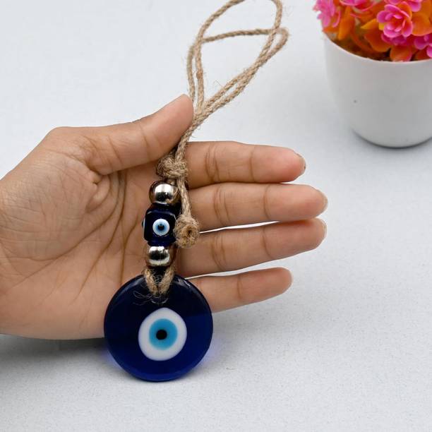 Unibuyzone Evil Eye Hanging Charm Nazar Protection Decor for Office, & Car डेकोरेटिव शोपीस  -  20 cm