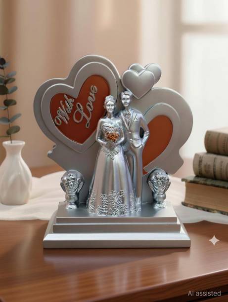 VELOSA Romantic Wedding Couple Decorative Showpiece  -  20 cm