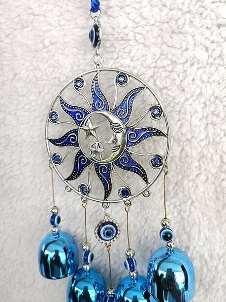 LUKAPLUS LUKAPLUS Wind Chimes for Home Positive Energy, Evil Eye Hanging for Home Decorative Showpiece  -  35 cm