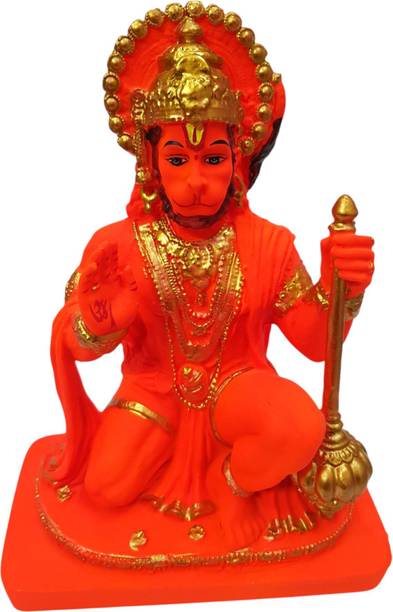 BHAKTIKART Hanuman Idol Statue Hindu God Murti Figurine For Pooja Decorative Showpiece  -  21 cm