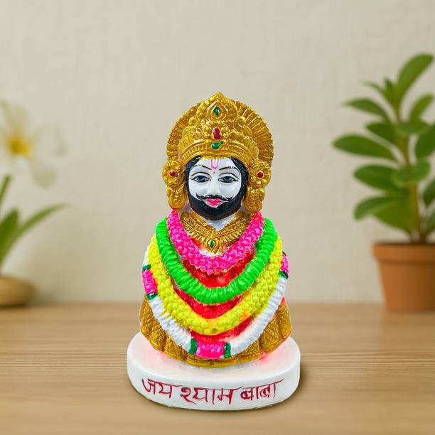 Sudaya Khatu Shyam Baba Murti Statue Idol for Home Temple Pooja Room Gift Office Decorative Showpiece  -  10 cm
