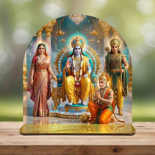 Kaqeink Shree Ram Darbar Tabletop Idol Decorative Showpiece  -  14.224 cm
