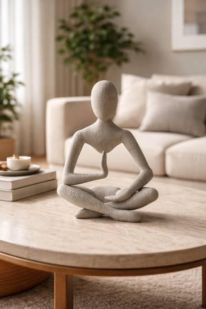 Printora Meditate Statue डेकोरेटिव शोपीस  -  10 cm