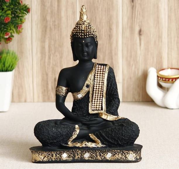 Royalbox Mishtukocrafts Mediating Sitting Buddha Idol Home Decor Showpiece Decorative Showpiece  -  22 cm
