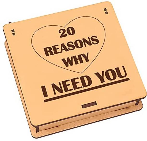 AAYOG CREATIONS Beautiful Gift For Couples, Anniversary Why I Need You Reason Box Decorative Showpiece  -  4.5 cm