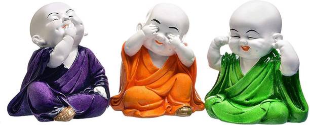 SwastikDecor Beautiful Laughing Buddha Decorative Showpiece  -  18 cm