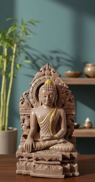 hands of odisha Buddha Statue | Meditating Buddha Idol for Home Car Office Decorative Showpiece  -  15 cm