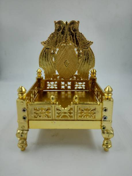 MAA MANSA DEVI Home Decor Handcrafted Krishna/Ganesh Singhasan for God, Chowki for Home, Tample Decorative Showpiece  -  16 cm