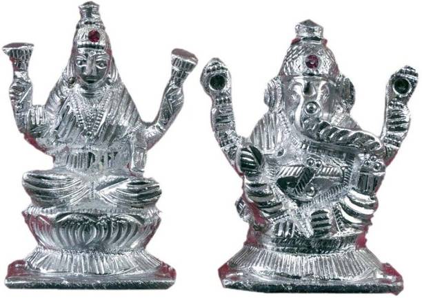 Raya creations Raya Creations Laxmi & Ganesh Idol for home Decorative Showpiece  -  7 cm