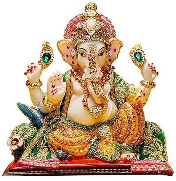 SriMaa Ventures Chowki Ganesh Decorative Showpiece  -  26 cm