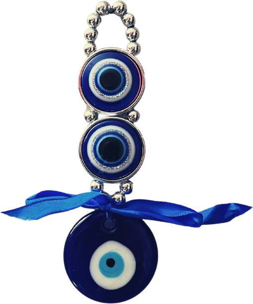 GJ Big Eyes Evil Eye Hanging Nazar Battu for Home & Car Good Luck & Prosperity Decorative Showpiece  -  16 cm