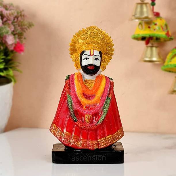 GAYASA God Khatu Shyam ji Murti Lord Shyam Dev Spiritual Worship Murti Religious & Idol Decorative Showpiece  -  18 cm