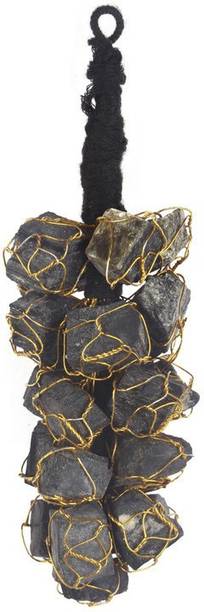 SHRRIYA DIVINE Black Tourmaline Rough Chunks Vaastu Door Hanging Protection Negative Energy Decorative Showpiece  -  8 cm