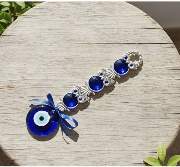 CLASSY CORNERS Evil Eye Wall Hanging for Home & Main Door | Owl Design Nazar Battu | Decorative Showpiece  -  9 cm