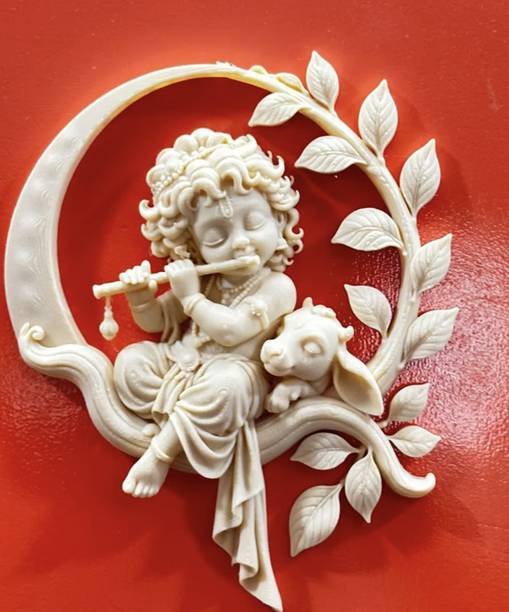 SocialLion Krishna Wall Art Decorative Showpiece  -  17.78 cm