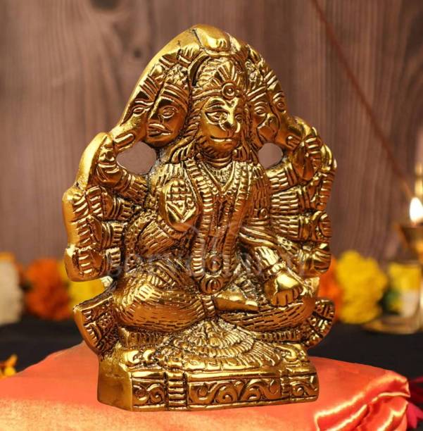 ServDharm Panchmukhi Hanuman Ji for Pooja, Home Decor, Door Entrance & Gifting Decorative Showpiece  -  13 cm