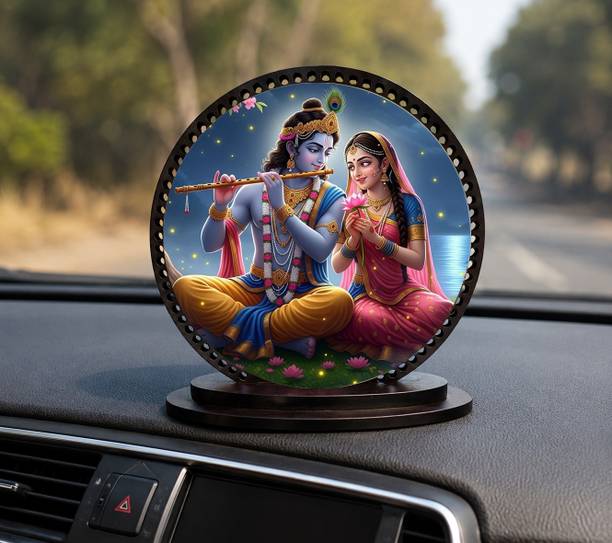 RADHEY KRISHNA RADHA KRISHNA CAR DASHBOARD IDOL.105 Decorative Showpiece - 10 cm