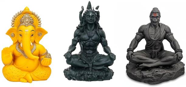 sricom God Idol combo pack of 3 Decorative Showpiece  -  13 cm