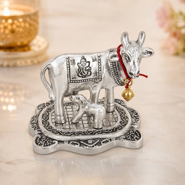 Celebration Mart Kamdhenu Cow Statue Decorative Showpiece  -  7.5 cm