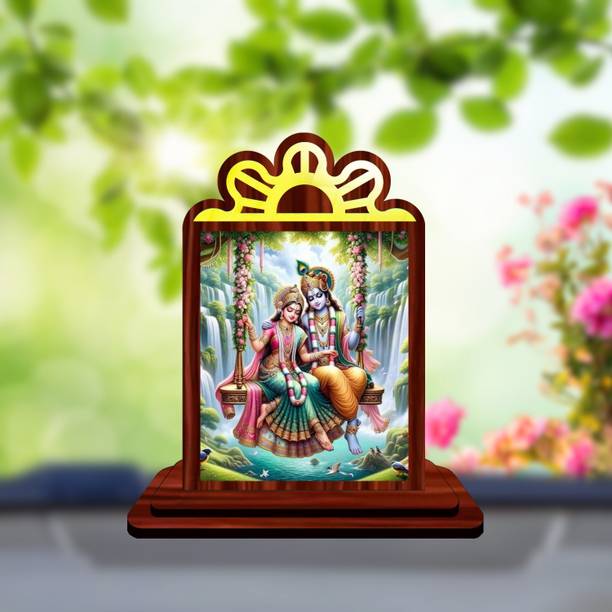 GiftsRange Radha Krishna Car Dashboard Idol Decorative Showpiece  -  9.5 cm