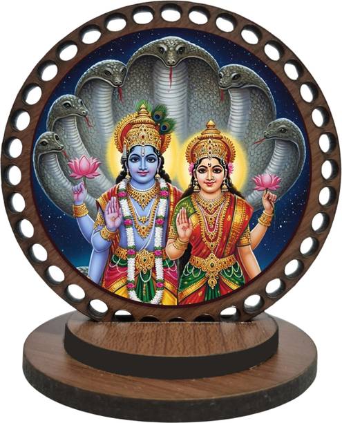 ar creative Vishnu Ji and Laxmi Ji Car Dashboard Idol, God Statue For Car, Home, Office Decorative Showpiece  -  7.62 cm