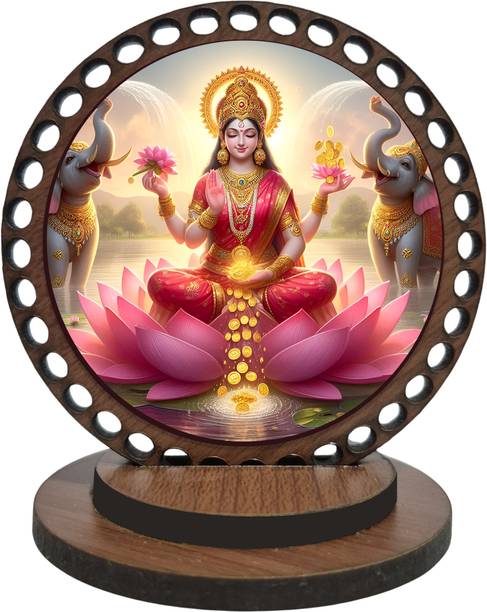 DECOCRU Laxmi Mata Car Dashboard, Home Decorative Showpiece  -  8.382 cm