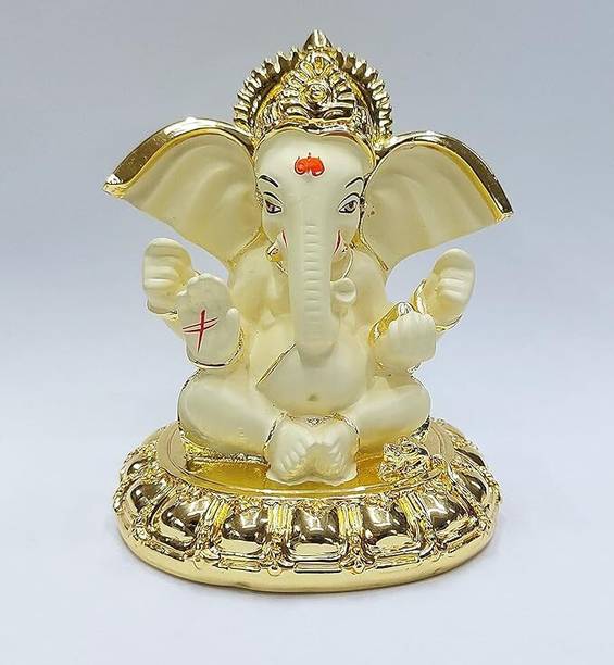 AAPKADECOR Lord Ganesha for car dashboard Ganesha Showpiece Diwali gifts Birthday gifts Decorative Showpiece  -  8.9 cm