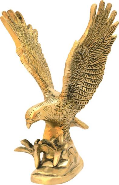 vastu vardan Vastu Brass Eagle For Skills / Weight-690gm Approx / Brass Flying Eagle Statue Decorative Showpiece  -  15.5 cm