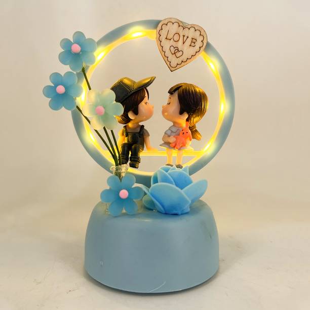 Elegant Lifestyle Creative LED Teddy Light for Home Decor Friendship Valentines Day New Year Gift Decorative Showpiece - 14 cm