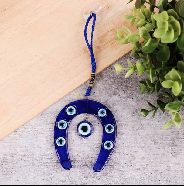 BHAGYA G Big Horse Evil Eye Hanging for Home Office Protection Good Luck Charm डेकोरेटिव शोपीस  -  4 cm